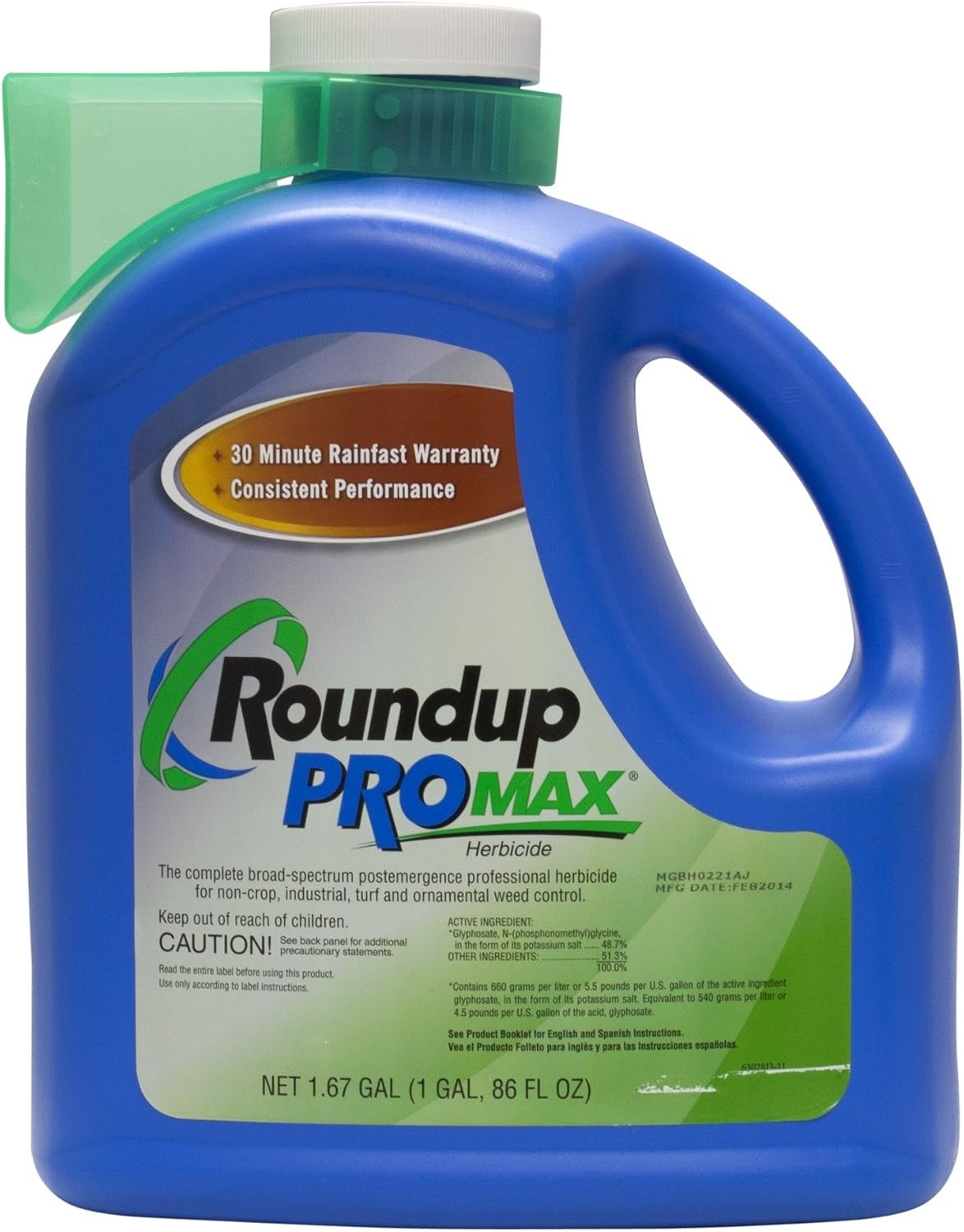 RoundUp Promax 1.67 Gallon Jug Weed Killer Herbicide Lawn Garden Landscaping