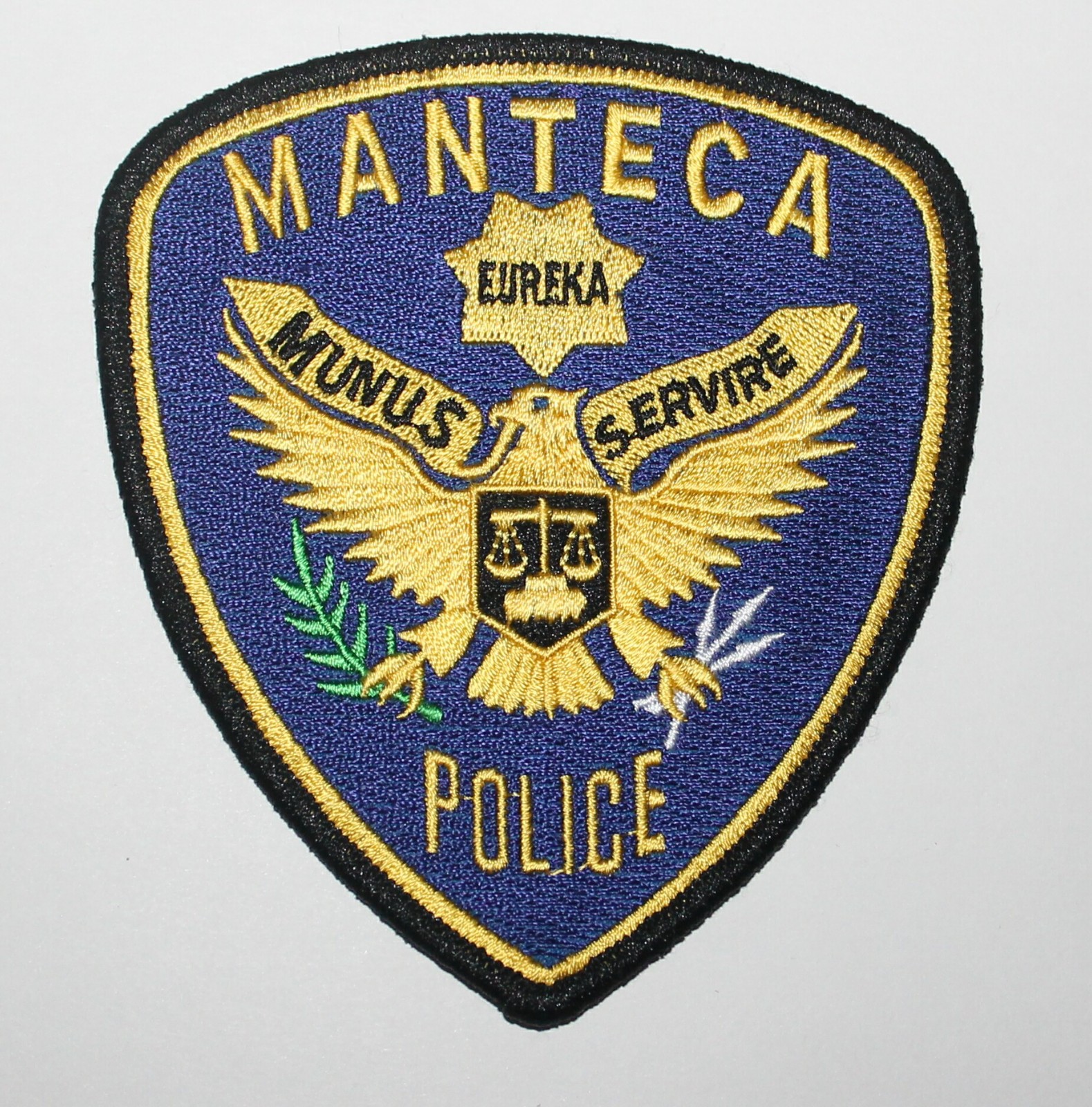 MANTECA POLICE San Joaquin County California CA PD patch