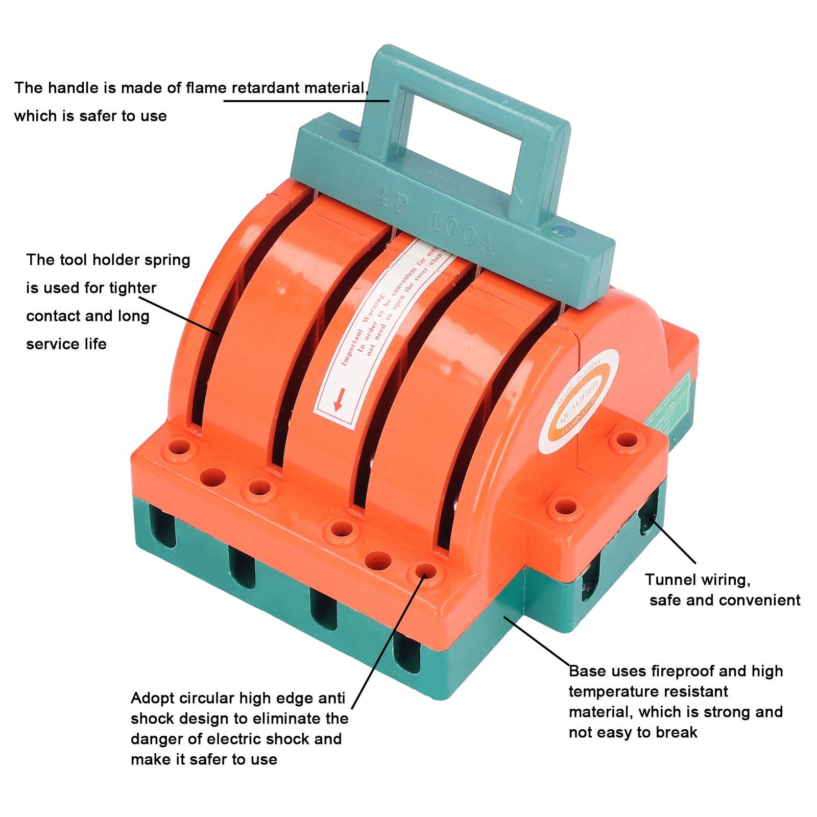 100A Double Throw Electrical Knife Switch For Home Appliances Trending