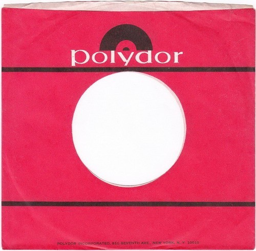 Company Sleeve 45 POLYDOR - Red w/ Black Lines & Logo 810 Svnth Ave  (1974-1984)