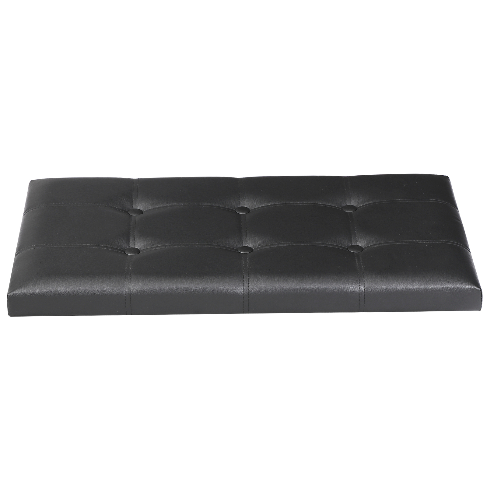 30" Folding Storage Ottoman Storage Bench Foam Padded Seat Support 350lbs Black