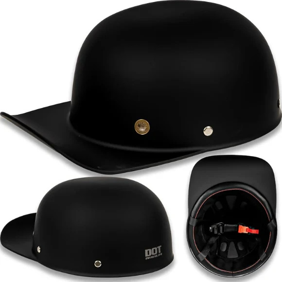 Baseball Style Cap Retro Motorcycle Helmet Unisex-Adult - DOT Approved