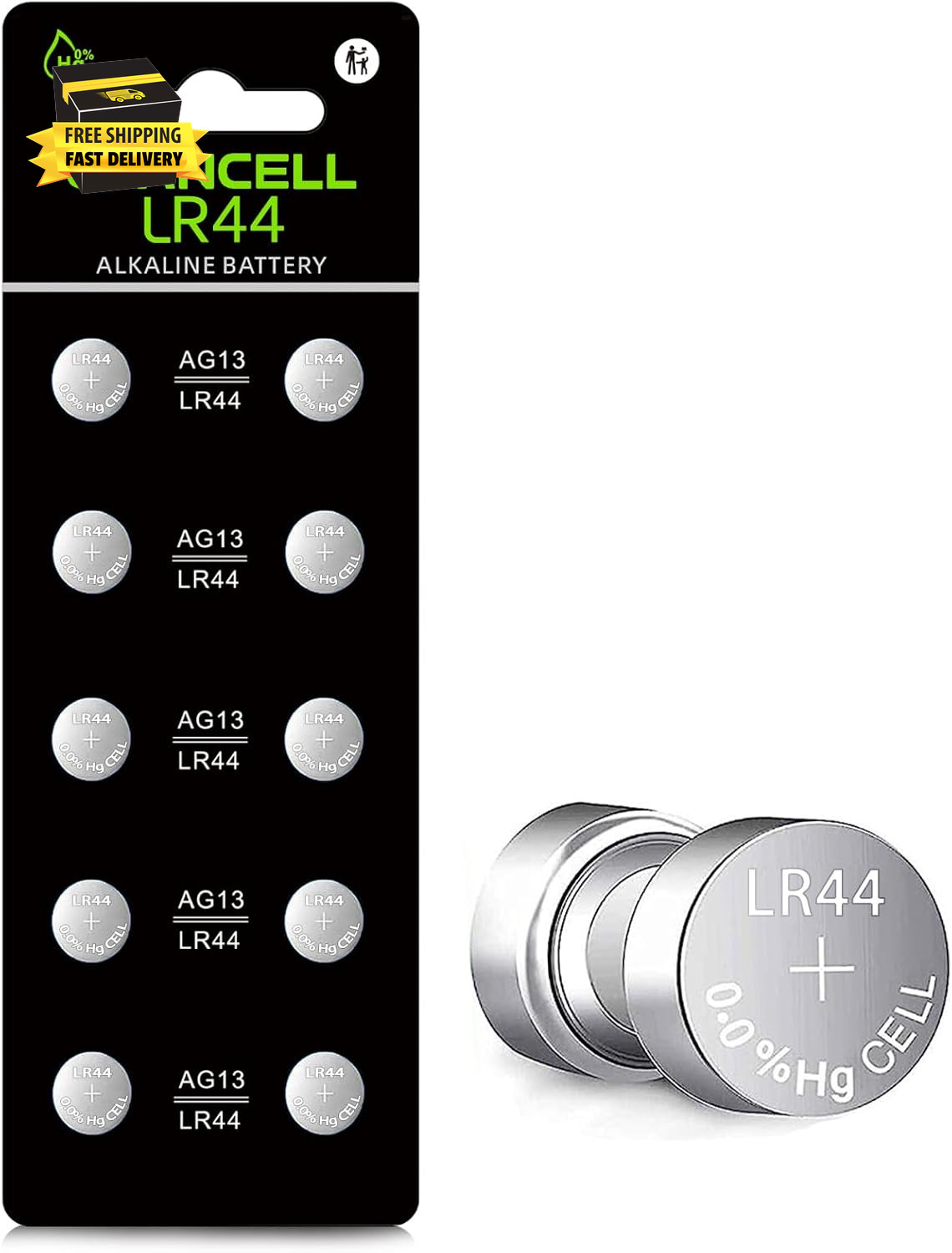 L1154F Battery LR44 AG13 L1154 A76 357 303 Sr44 Batteries 1.5V Button Coin Cell