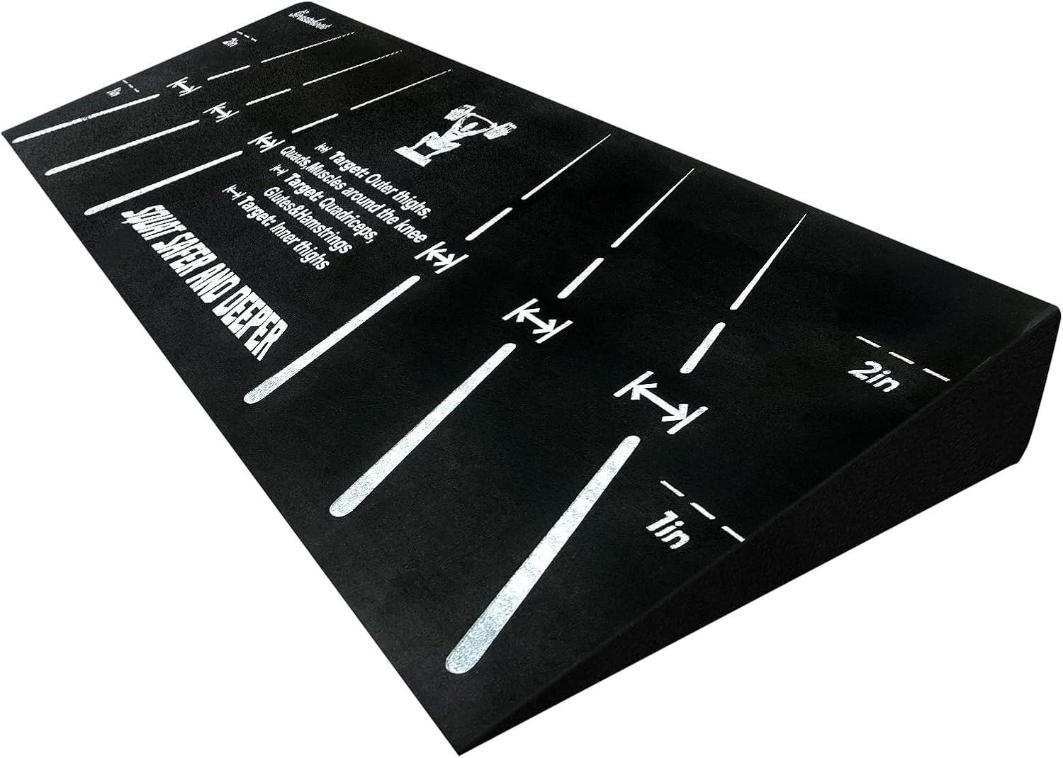 Squat Wedge Block, One-Piece Heel Elevated Slant Board for Squats | 27 X 10 In,