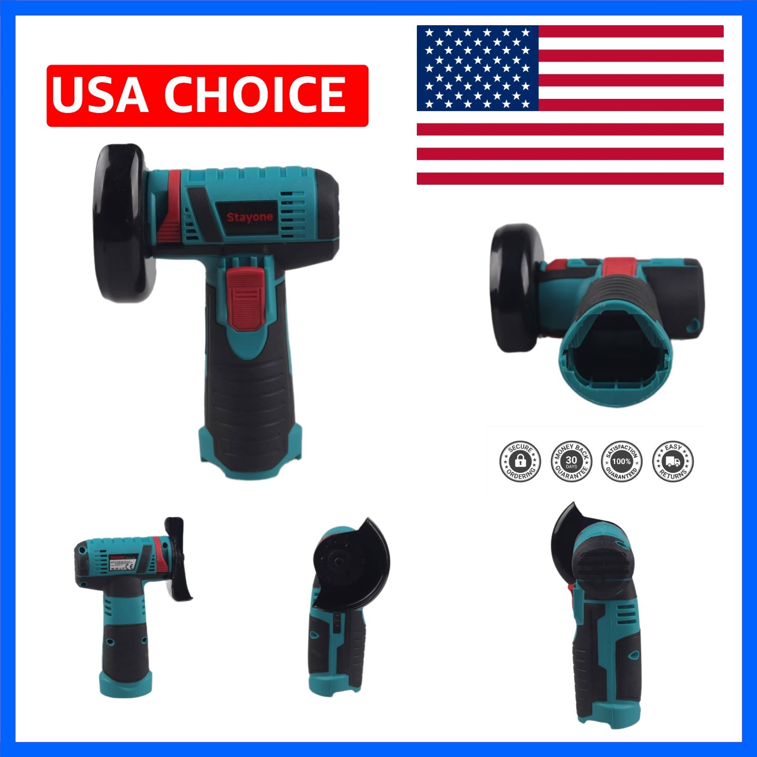 Cordless Mini Angle Grinder Set, 12V 3 Inch Electric Power Cutter Tool with 2...