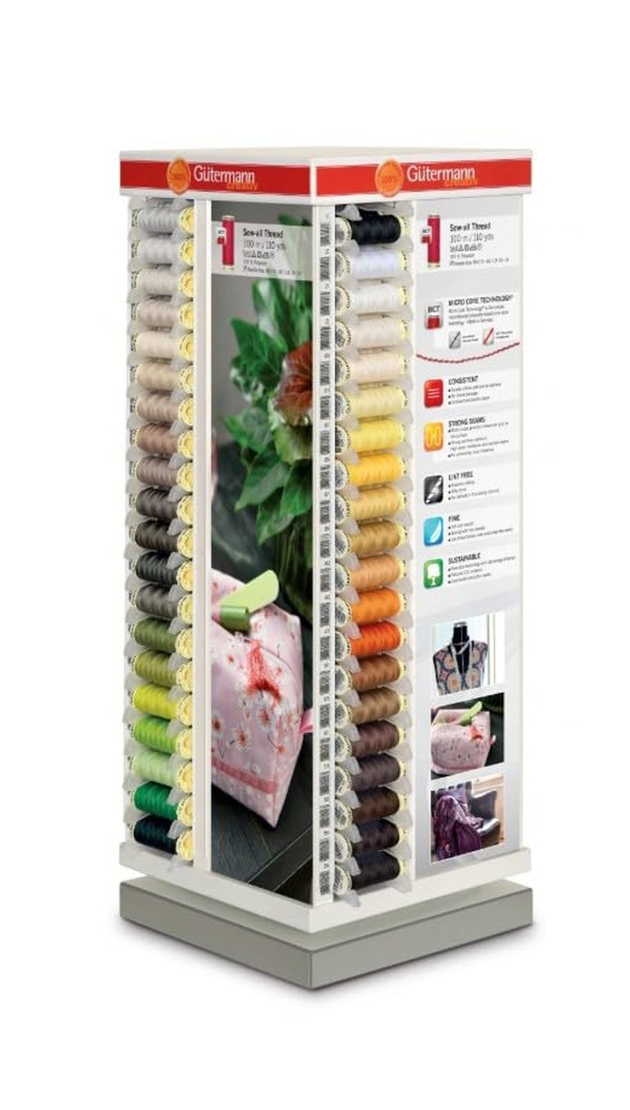 Gutermann Spinning Tower 80 Colors Sewing Room Thread Organizer - Sew All Pol...