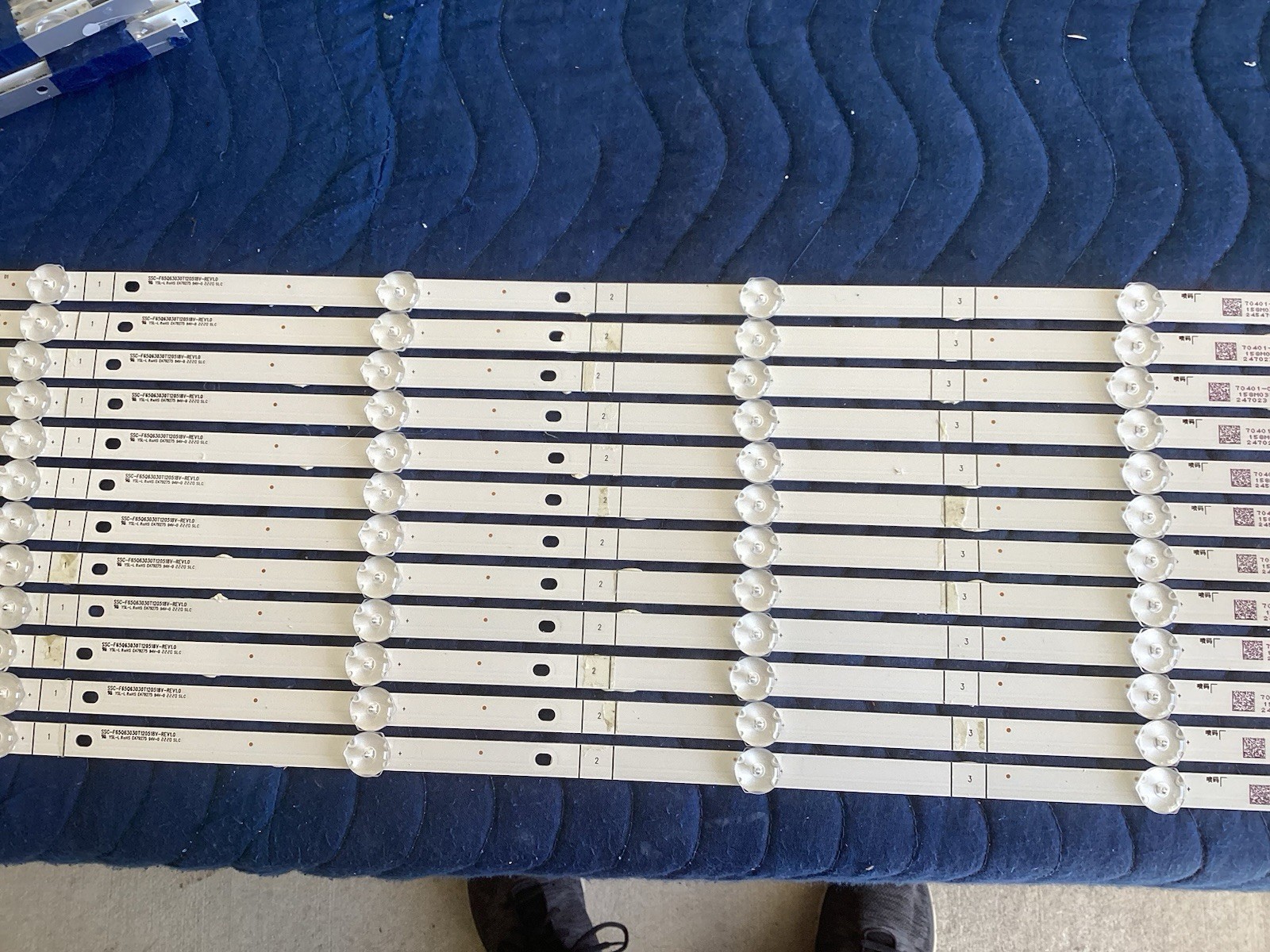 VIZIO V655M-K04 BACKLIGHT STRIPS SSC-F65Q63030T120518V-REV1.0 (12STRIPS)