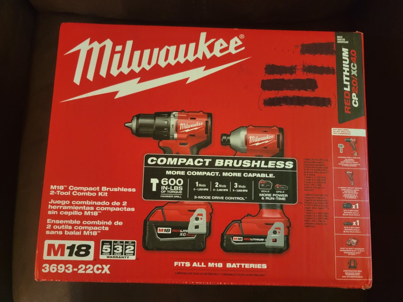 Milwaukee 3692-22CT 18V Compact Brushless Drill Driver Kit. New  In original Box