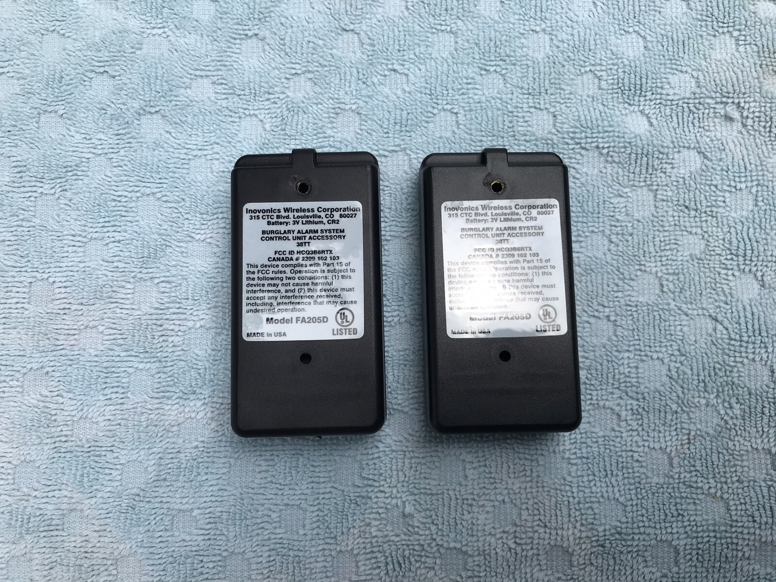 Two Units INOVONICS Wireless FA205D Two Button Transmitter