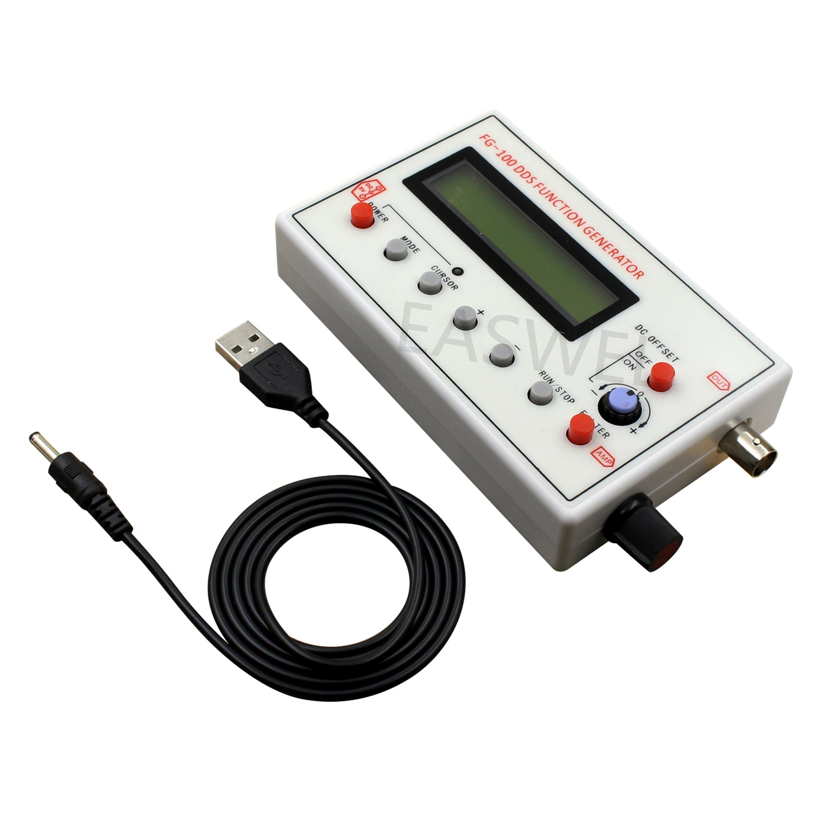 FG-100 DDS Function Signal Generator Module 1HZ-500KHz Sine +Square Wave 3.7-10V