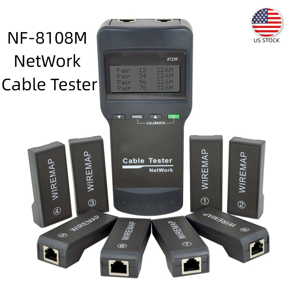 NOYAFA NF-8108M NetWork Lan Cable Tester Wire Length Tester 8 Remote Units