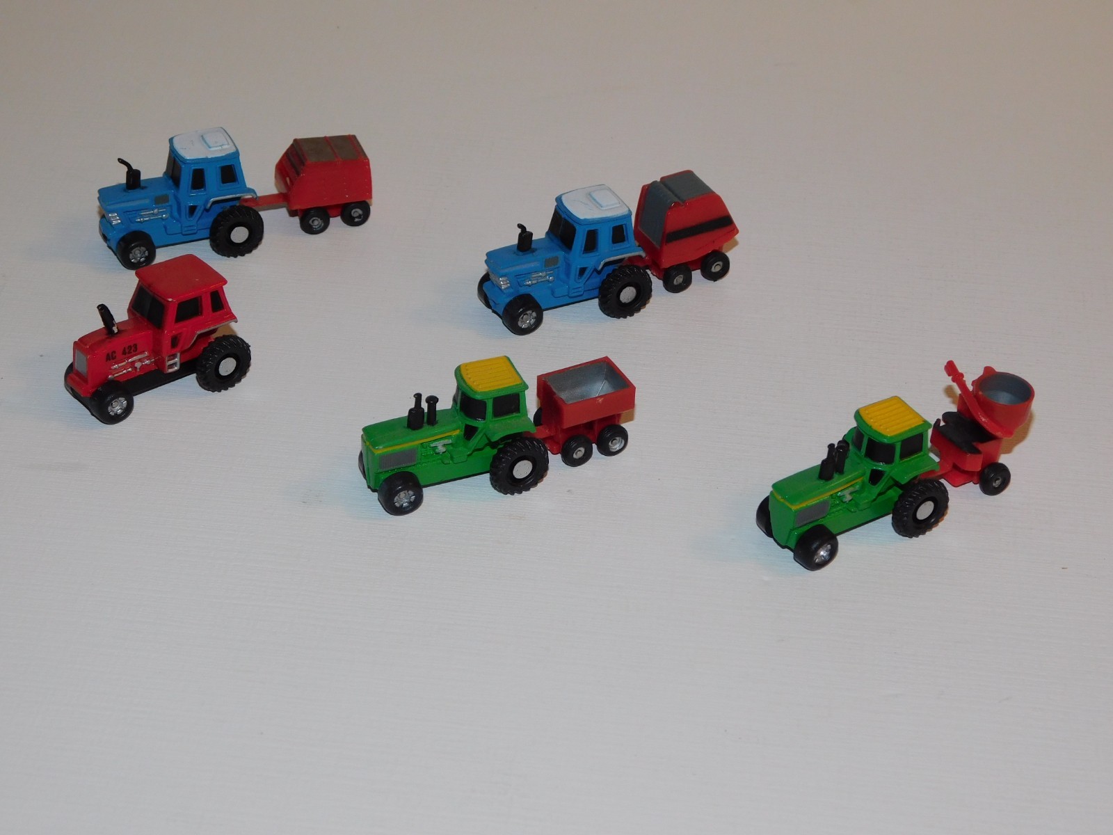Funrise Micro Action Farm Tractors Diecast x5 LOT 1989 - MORE IN STORE!