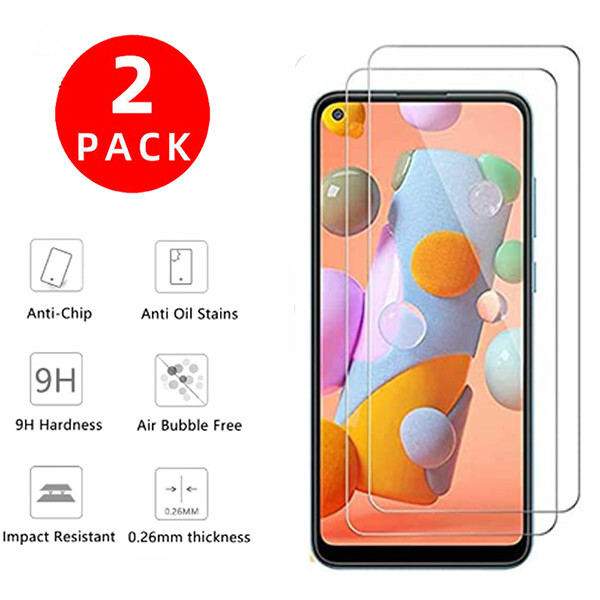 2Pack Premium Real Tempered Glass Screen Protector For Samsung Galaxy A11