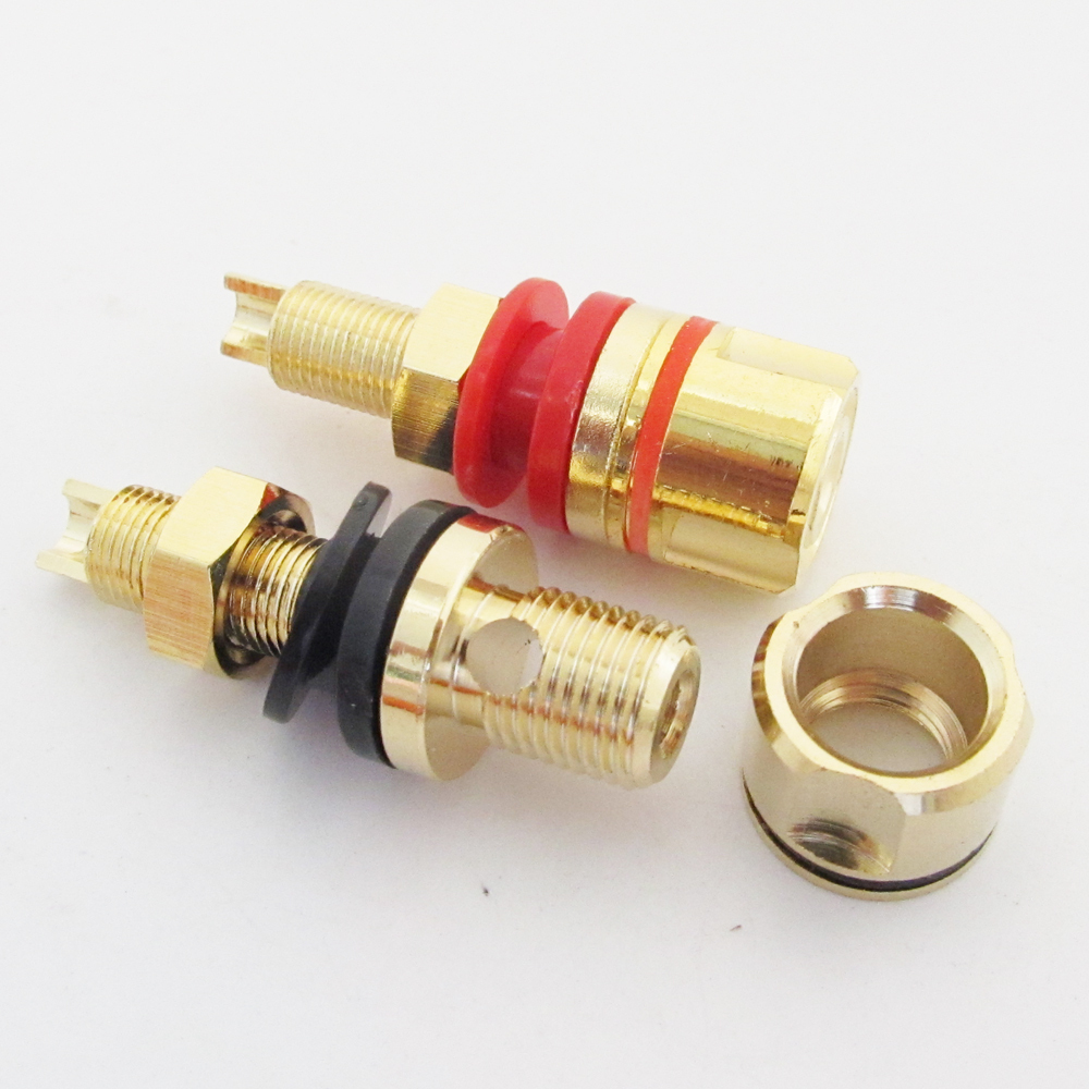 50pcs High Quality Gold Plated Copper Amplifier Speaker Terminal Binding Post