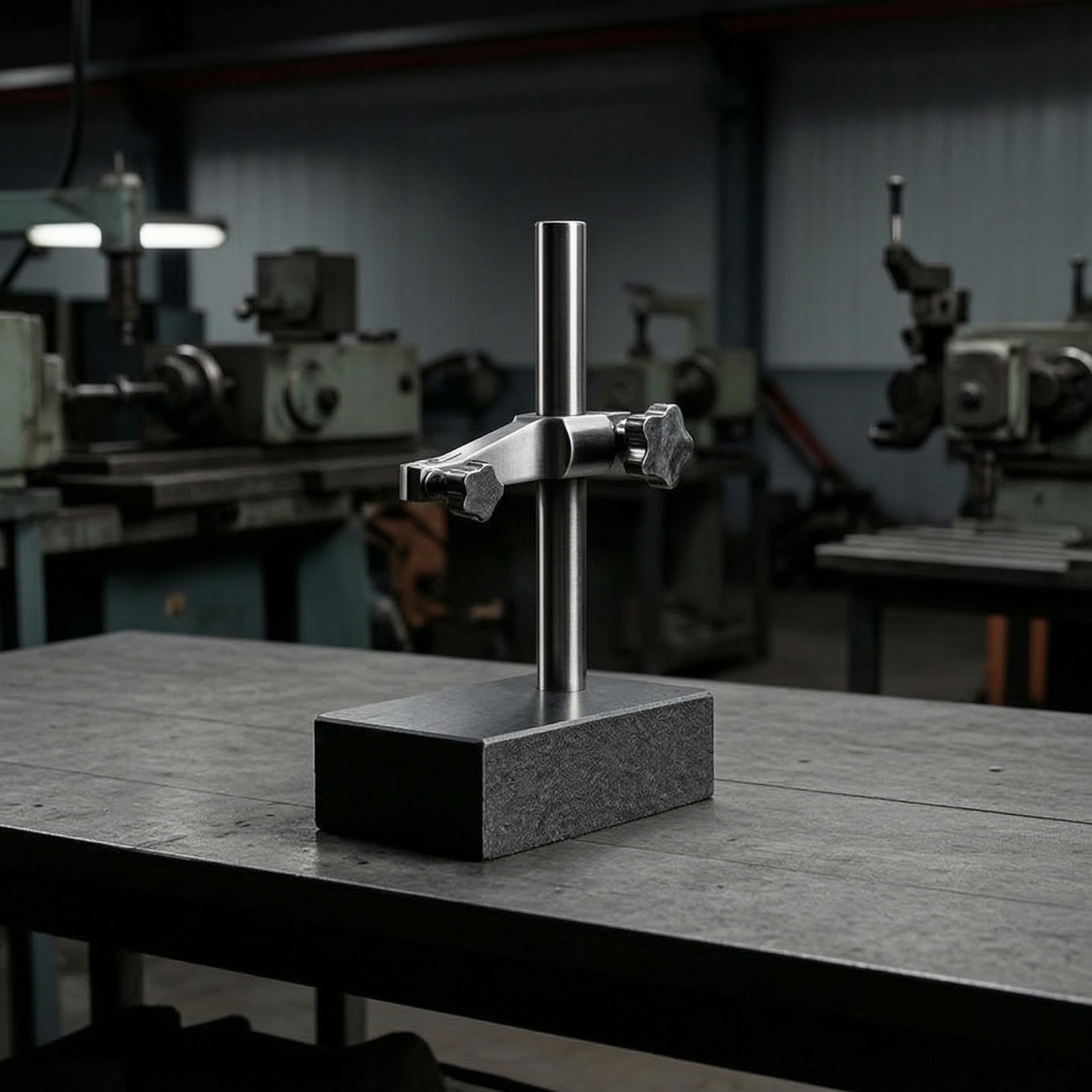 Gauge Holder with Marble Base Precision Dial Indicator Holder with Stone Base
