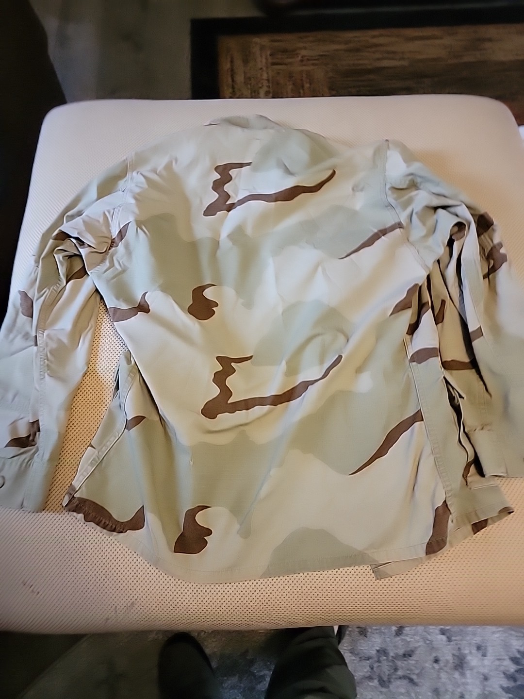 US Army Navy Desert Camo Button Down JACKET Coat Men’s Medium Military Issue