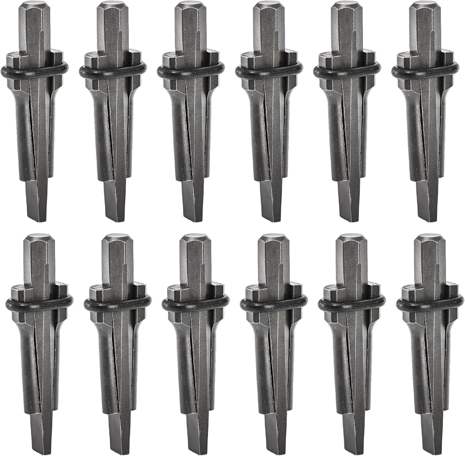12 Pack Wedge and Feather Shims, 5/8 Inches Heavy Duty Rock Splitting Wedges Sto