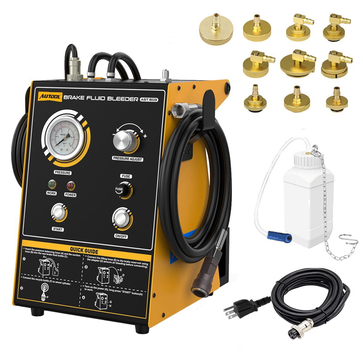 Car Brake Fluid Bleeder Bleeding Set Electric Pulse Brake Oil Exchanger Vacuum