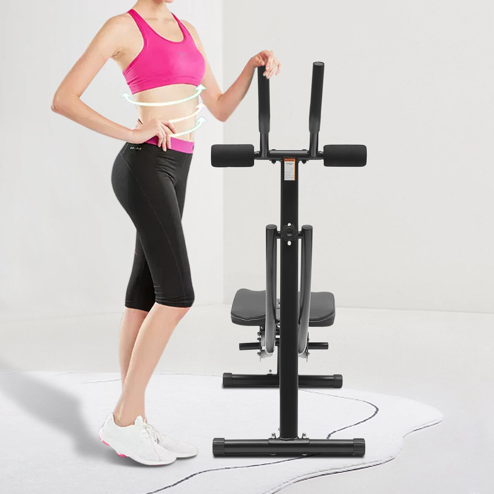 AB Machine Abdominal Workout Roller Slider Equipment Fitness Adjustable Training