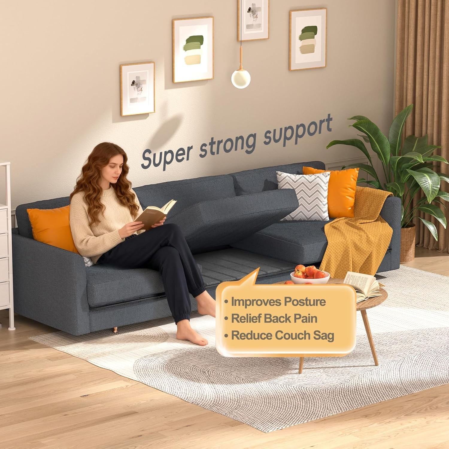 Heavy Duty Couch Cushion Support Board to Fix Sagging Sofas, 67" X 24" Sofa, Thi
