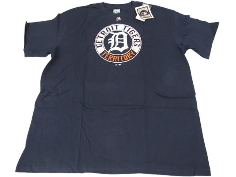 New Detroit Tigers Mens Big & Tall Sizes 2XL-3XL-4XL-5XL-6XL Majestic Blue Shirt