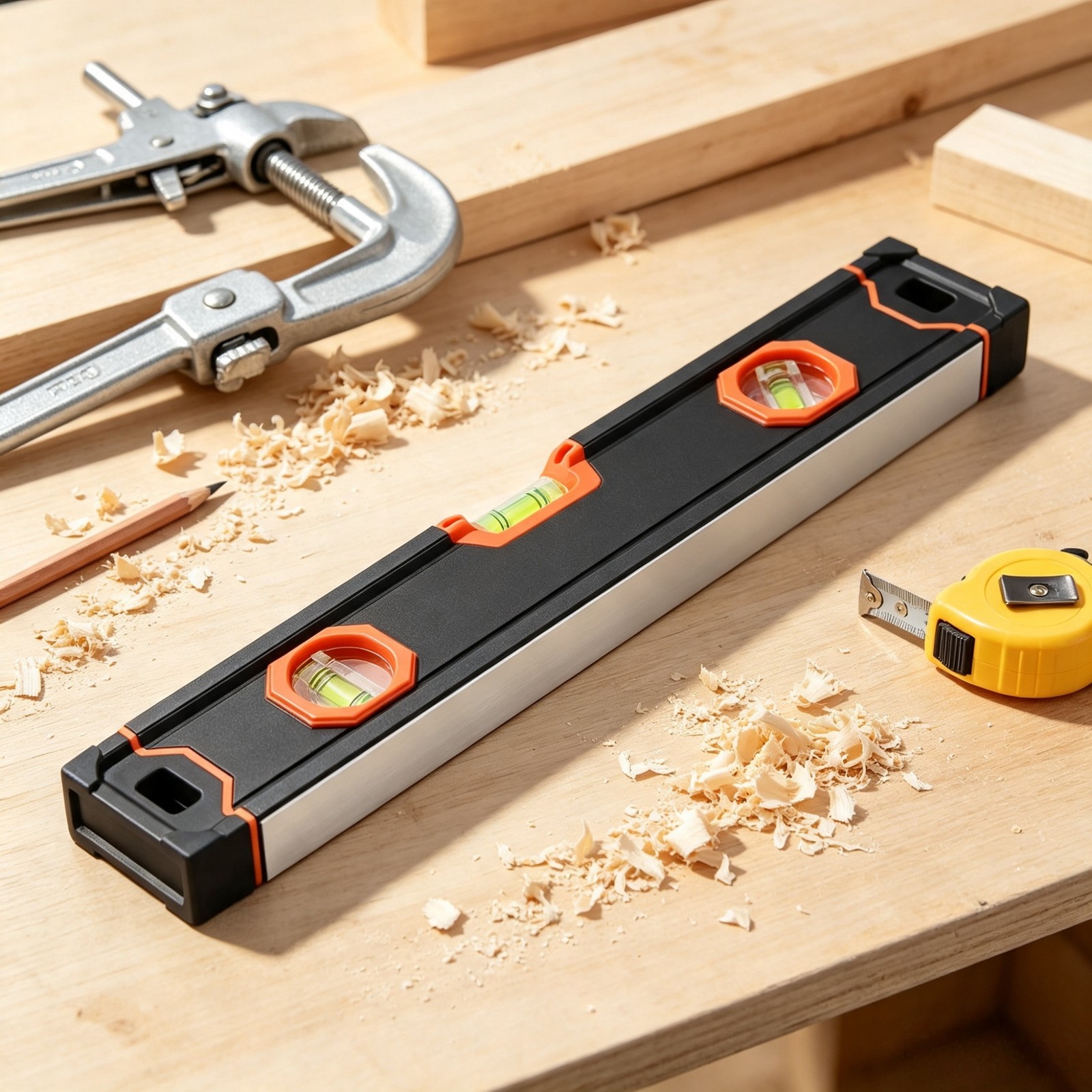 6PCS Magnetic Torpedo Spirit Level Set, Aluminum Alloy, 10-78 Inch Multi Size
