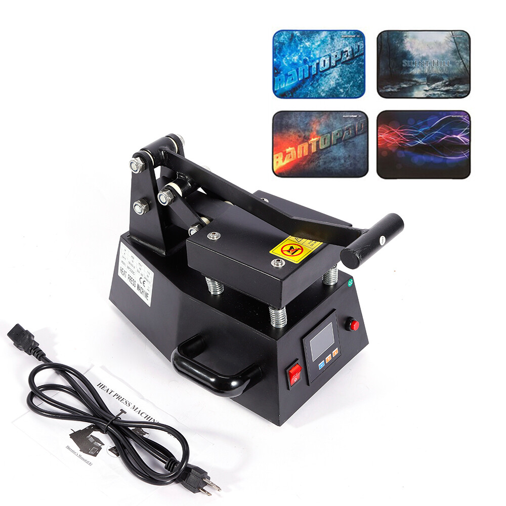 4.7 x 4.7" Heat Press Machine Single Heater Printer Transfer For DIY Labels Bags