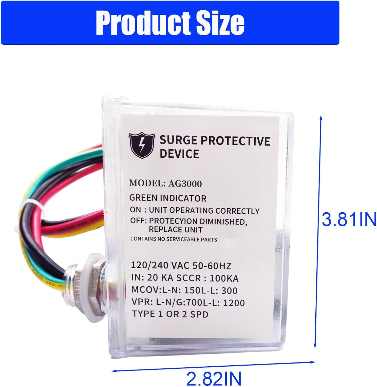 AG3000 120/240V HVAC Surge Protective Device with TPMOV Technology SHIPS FREE