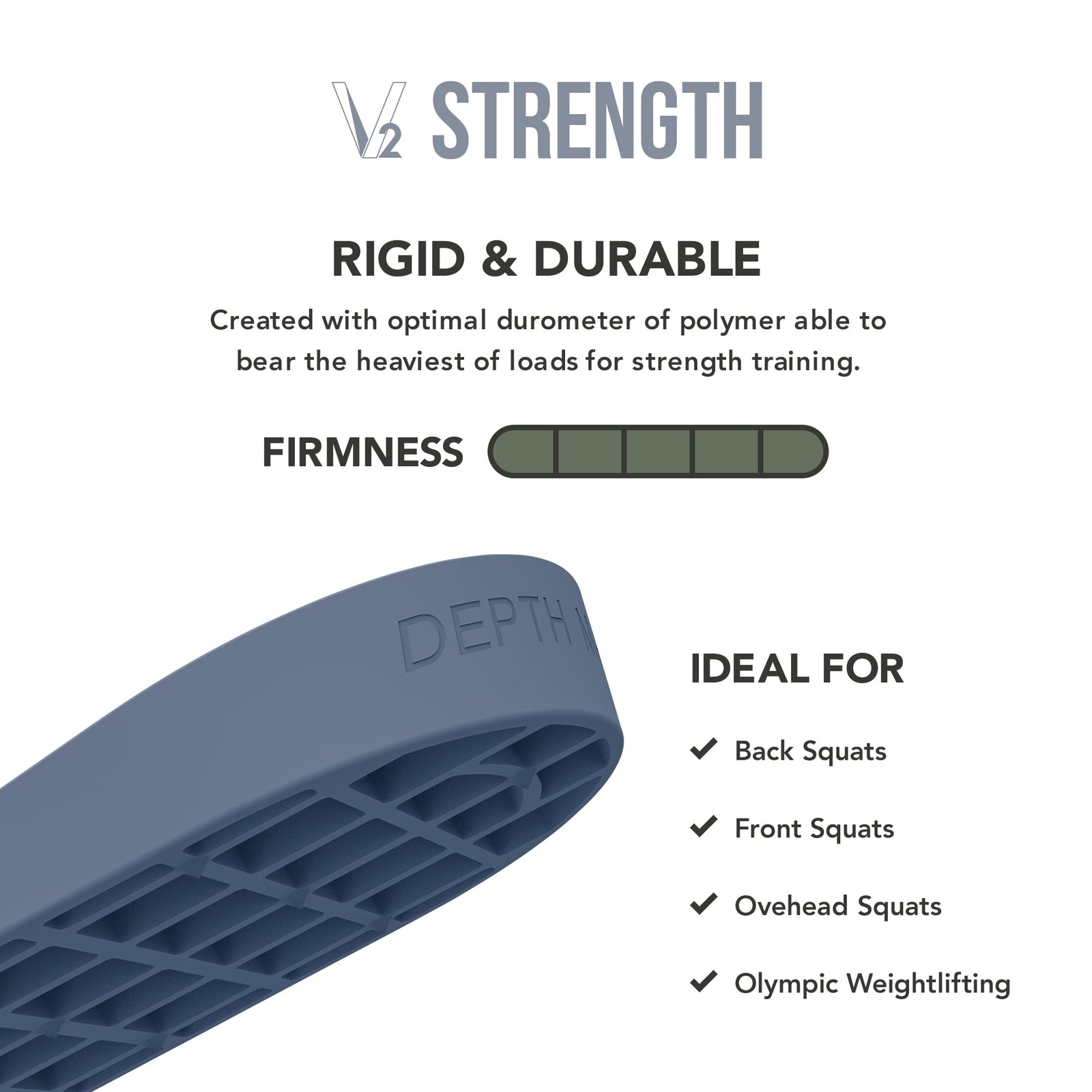 Strength™ Heel Lift Inserts (Pair) (Large) - Ideal for Bodybuilding, Olympic ...