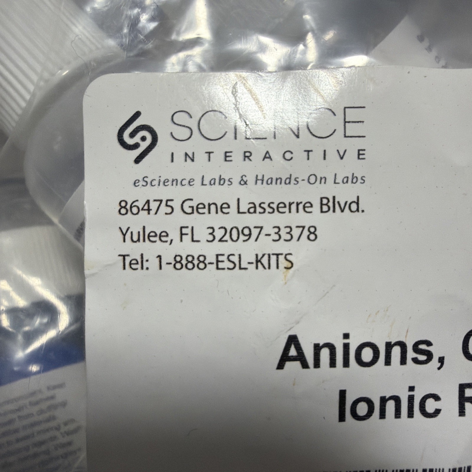 Science Interactive Anions, Cations And Ionic Reactions Kit