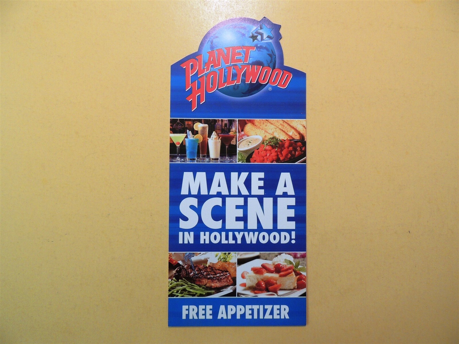 Planet Hollywood Restaurant Las Vegas Nevada vintage rack card brochure 2008**