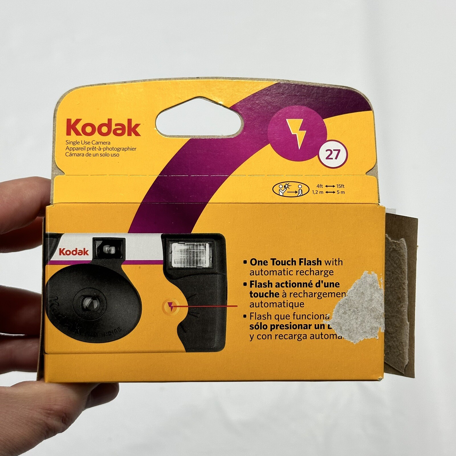 (2) Kodak Power Flash Disposable Cameras EXPIRED 2010 Single Use 27 Exp