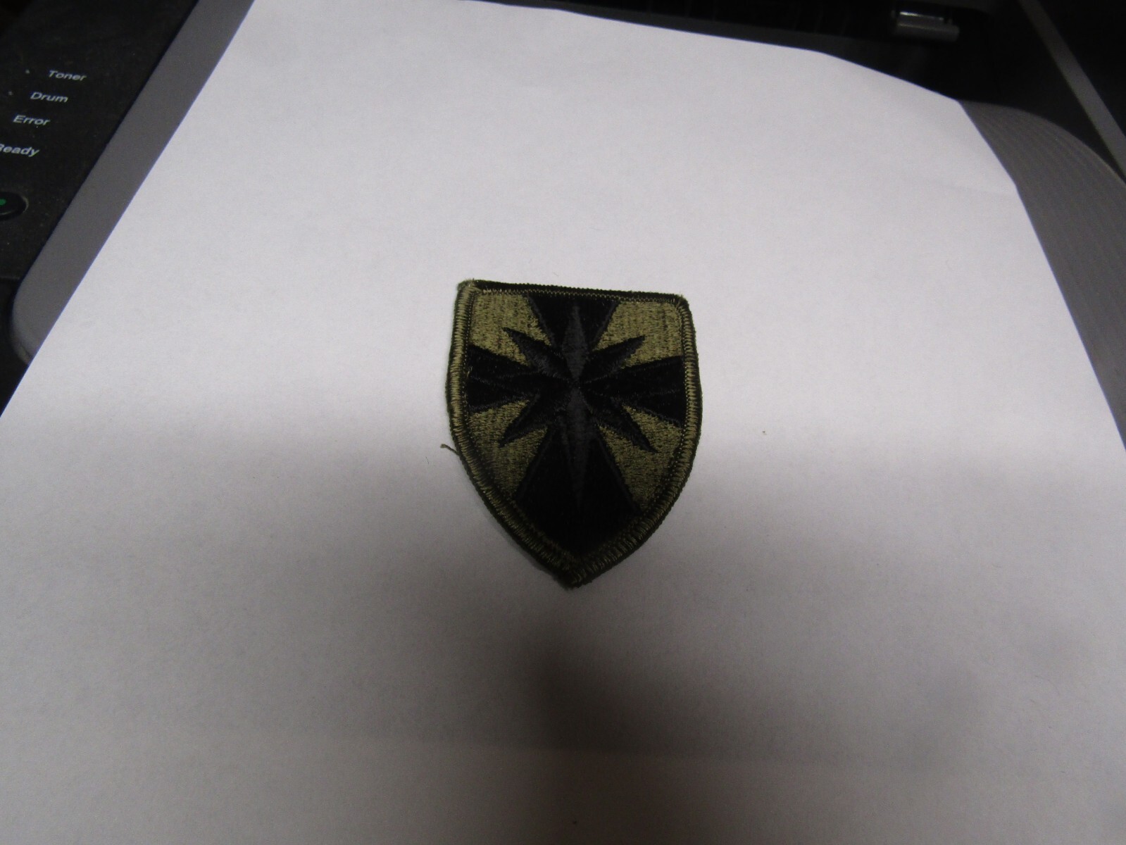 MILITARY PATCH SEW ON SUBDUED US ARMY 8TH THEATER COMMAND