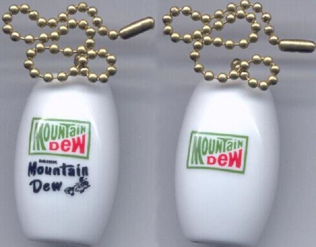 A Charming Set of 2 Mountain Dew Ceiling Light/ Fan Pulls
