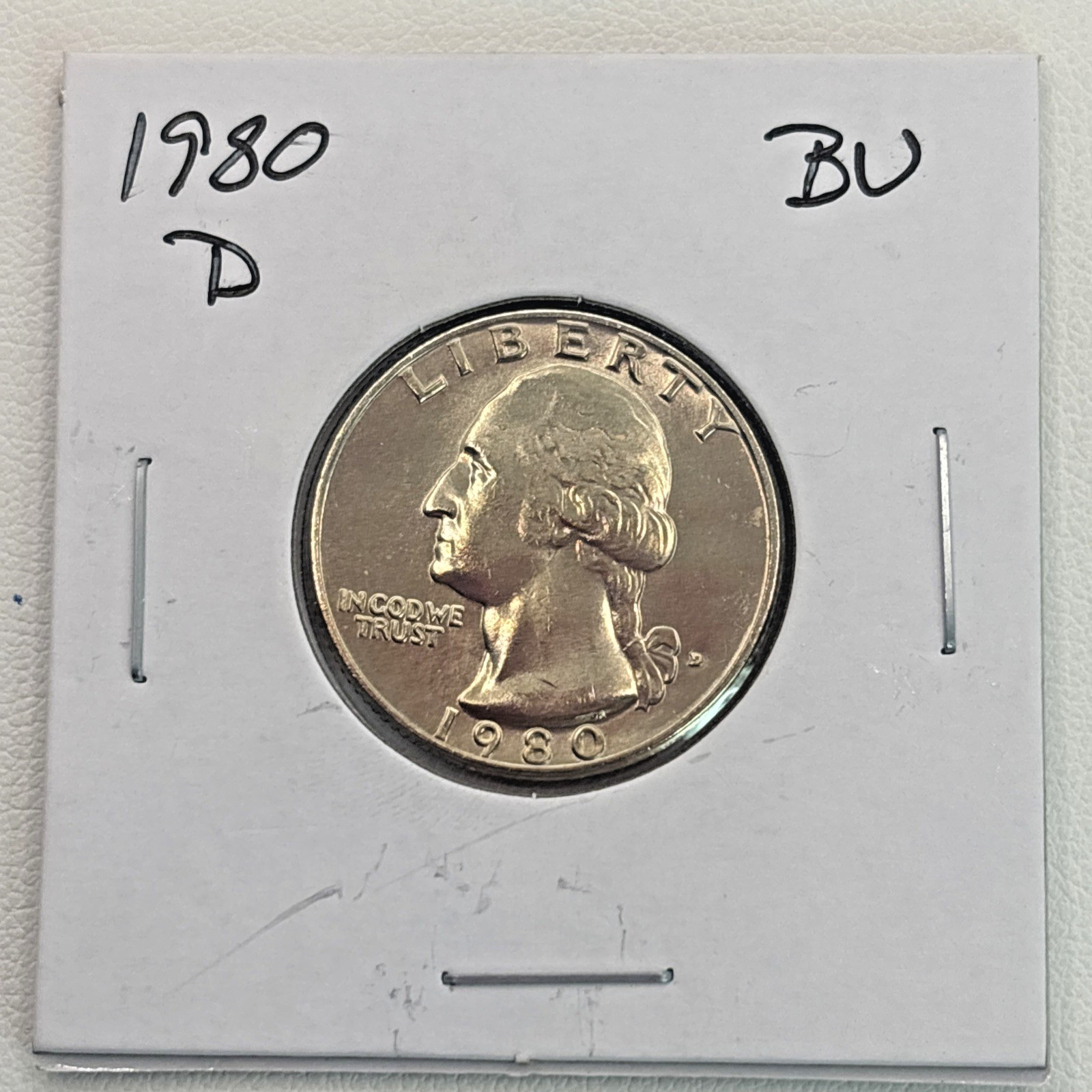 1980-D Washington Quarter BU (Brilliant Uncirculated) Denver Mint