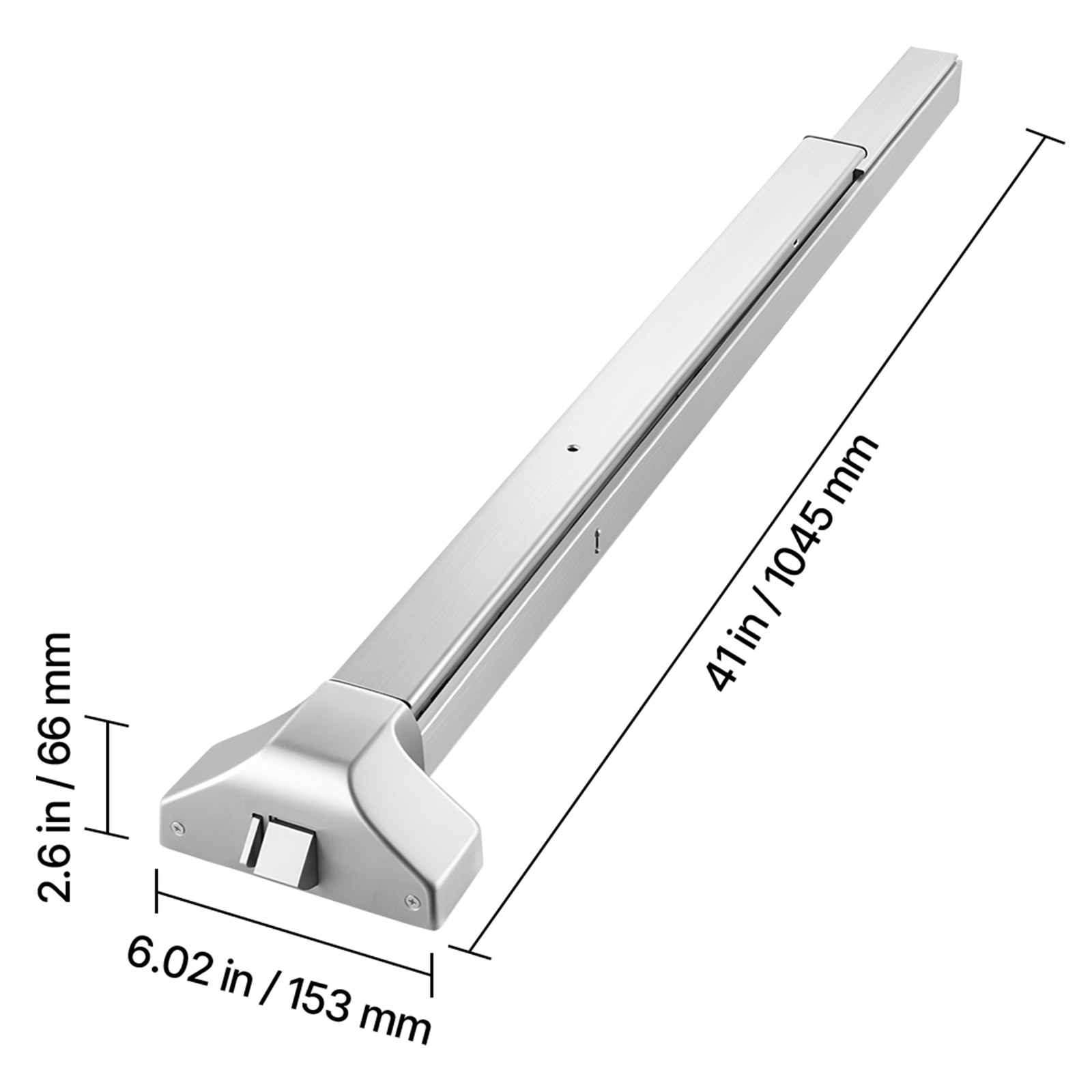 Uimoso Push Bar Exit Device with Exterior Lever for 41" Doors
