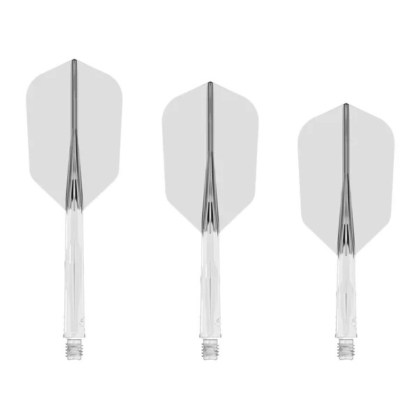 CLEAR MEDIUM SLIM MISSION FORCE 90  1 PIECE MOLDED SHAFT & FLIGHT SYSTEM