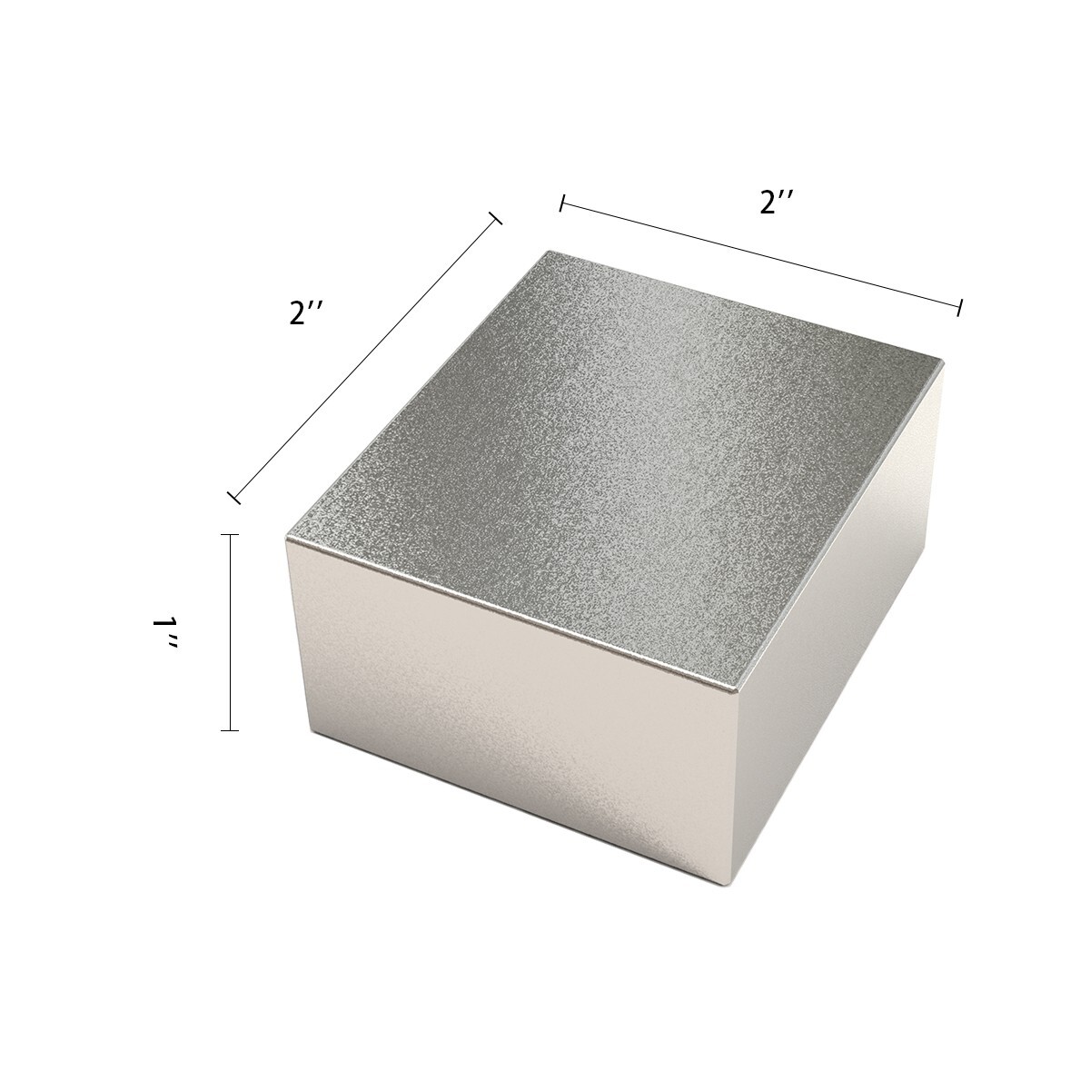 Block Magnet N52 Grade Industrial Magnet  2x2x1'' N52 550LB/250KG Neodymium