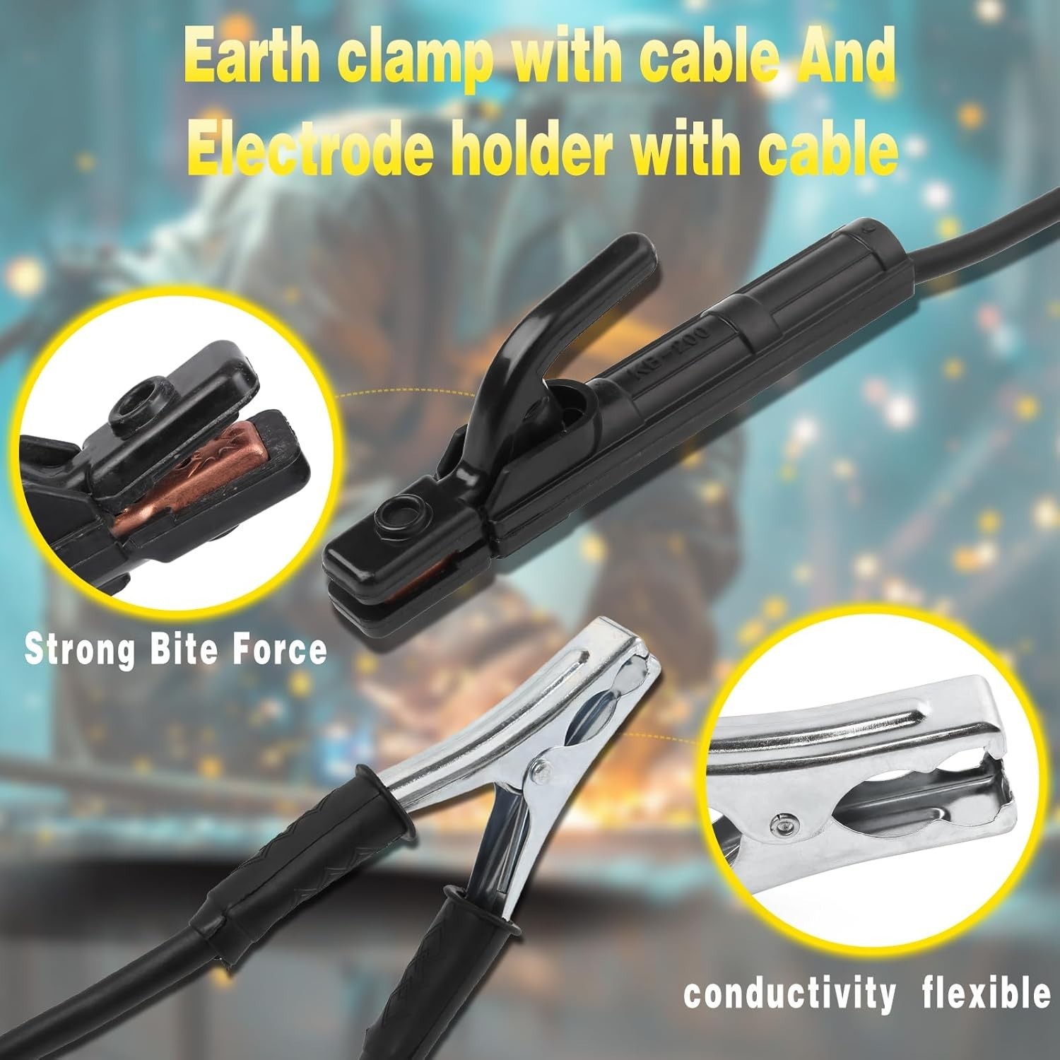 ARC Welder Machine Electrode Holder Welding Leads,Welding Ground Clamp,Welding E