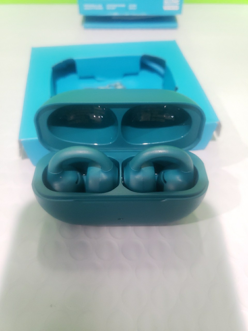 JLab Flex Open Earbuds Clip-on Cuff Design Wireless Bluetooth Multipoint - Teal
