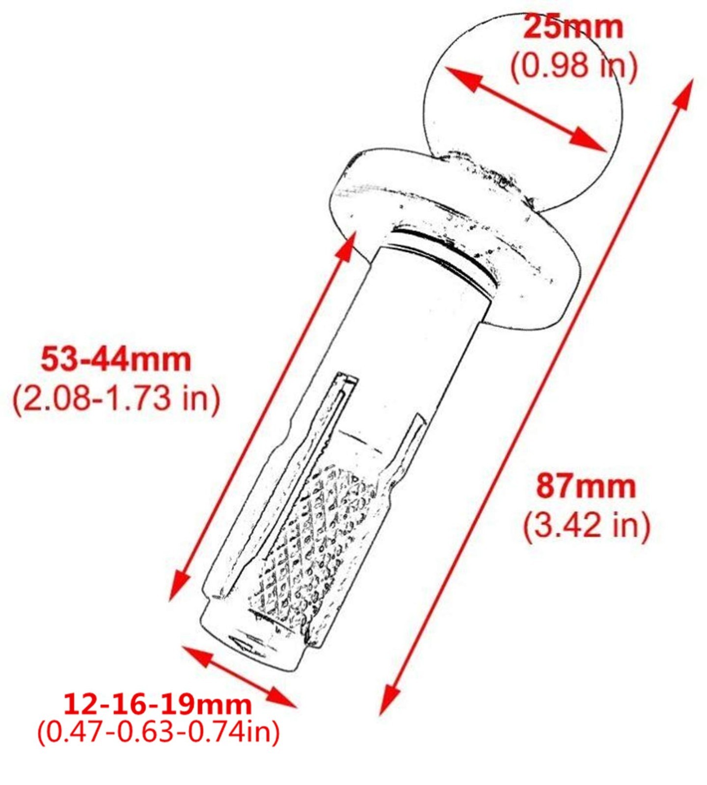 Motorcycle Fork Stem Phone GPS Mount Holder Adjustable Ball Mount