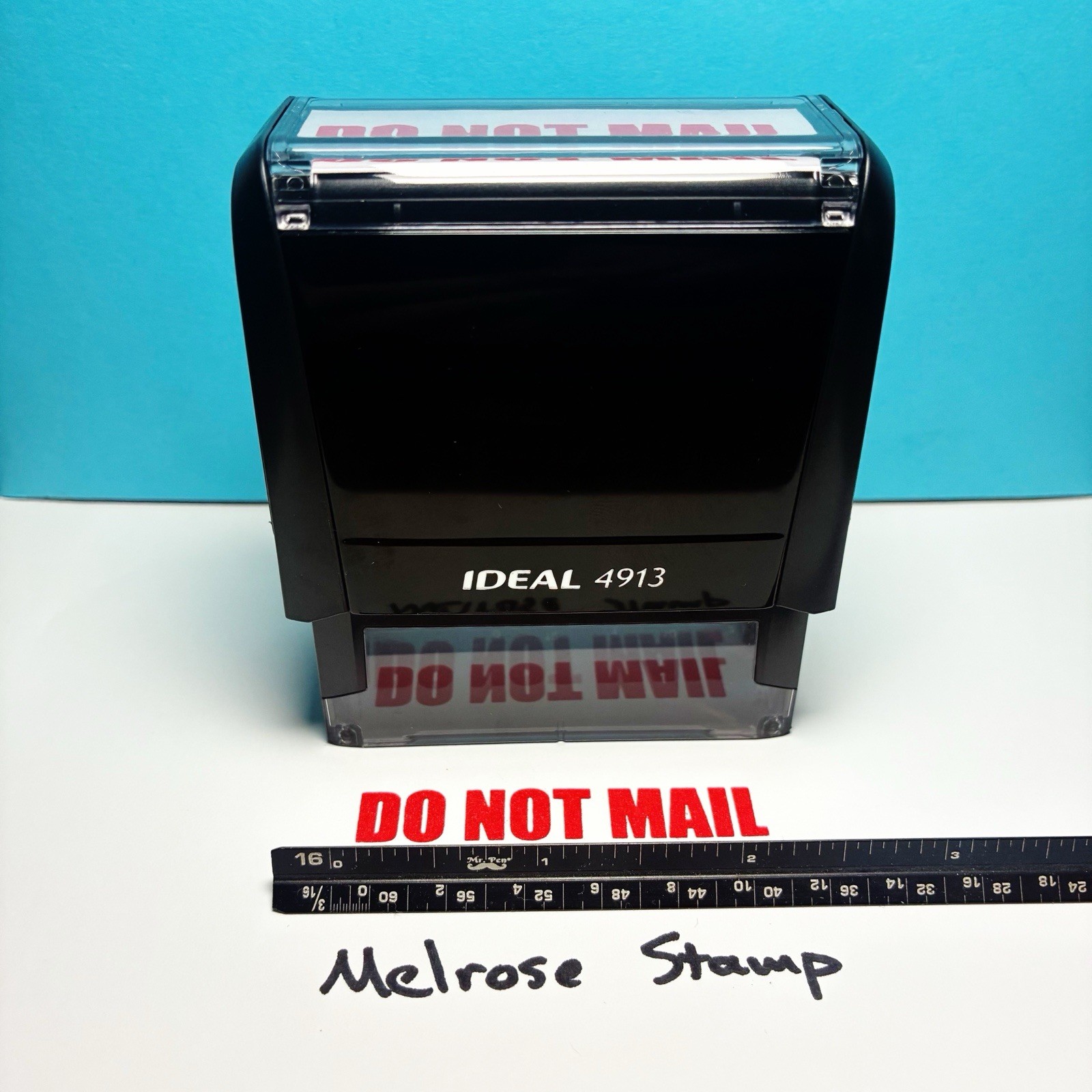 Do Not Mail Rubber Stamp Red Ink Self Inking Ideal 4913