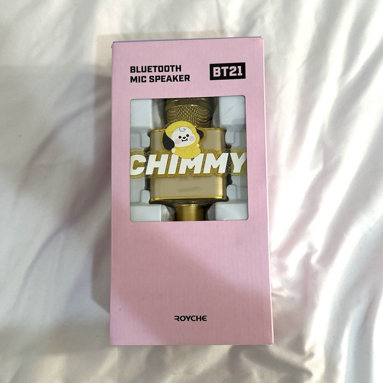 ROYCHE BT21 CHIMMY Bluetooth Karaoke Mic w/ Built-In Speaker, Gold