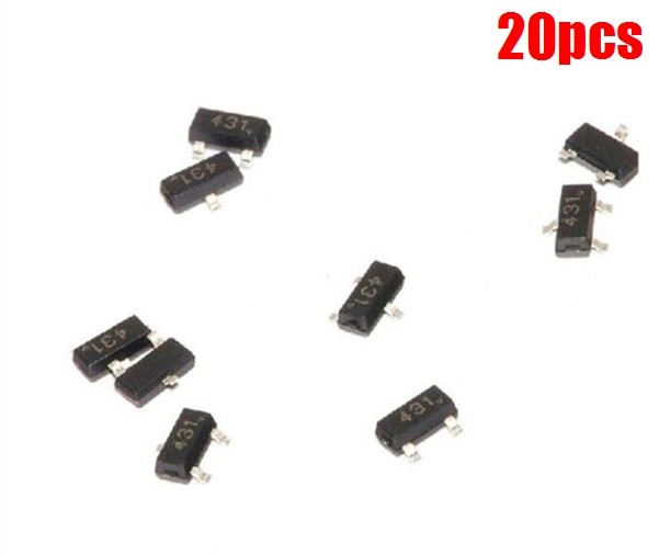 20Pcs TL431A TL431 SOT-23 Programmable Voltage Reference Ic New ge
