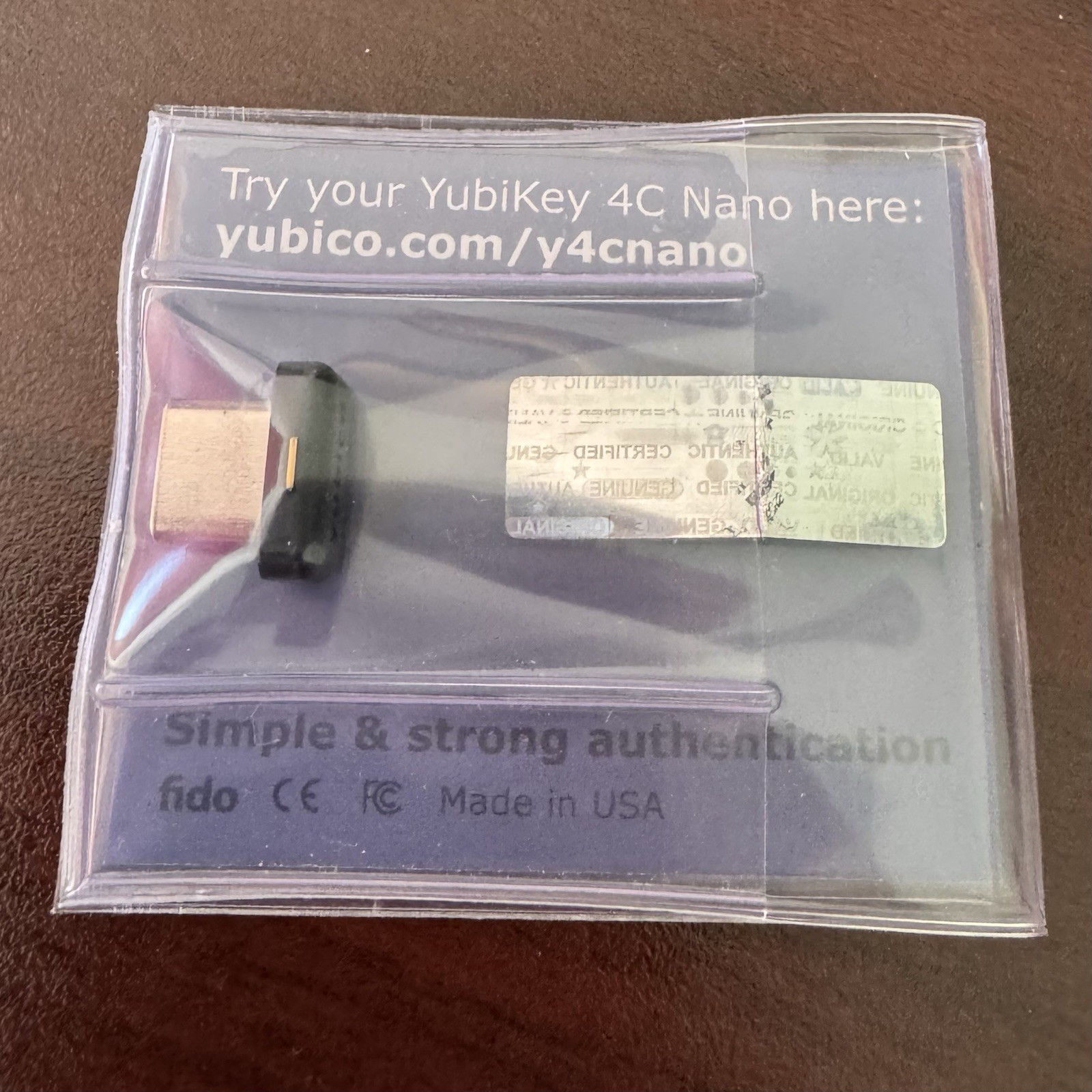 BRAND NEW SEALED Yubico ‎YubiKey 4C Nano