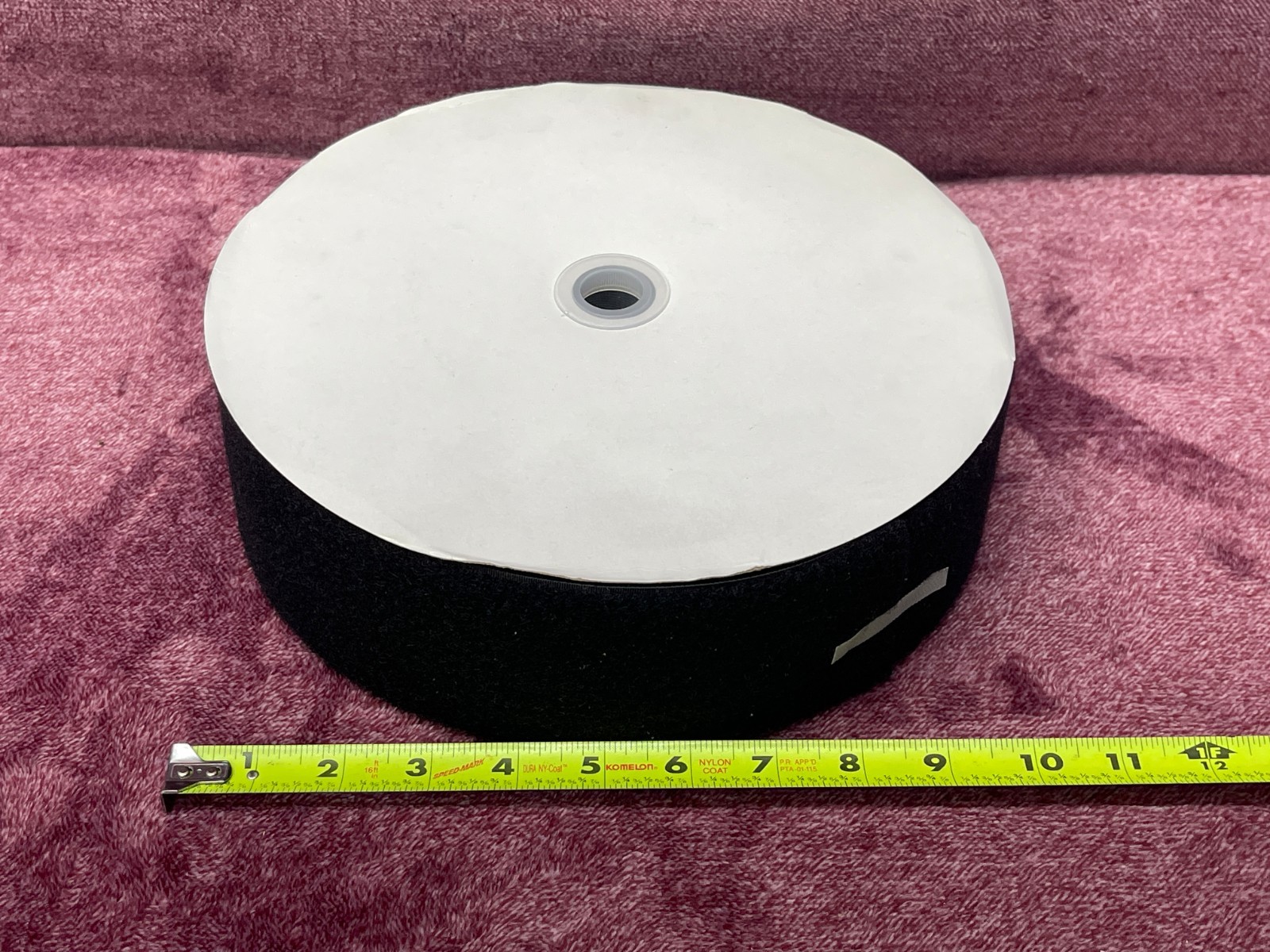 3 inch x 75 foot Black Sew-On Loop Side Only Tape for Hook & Loop
