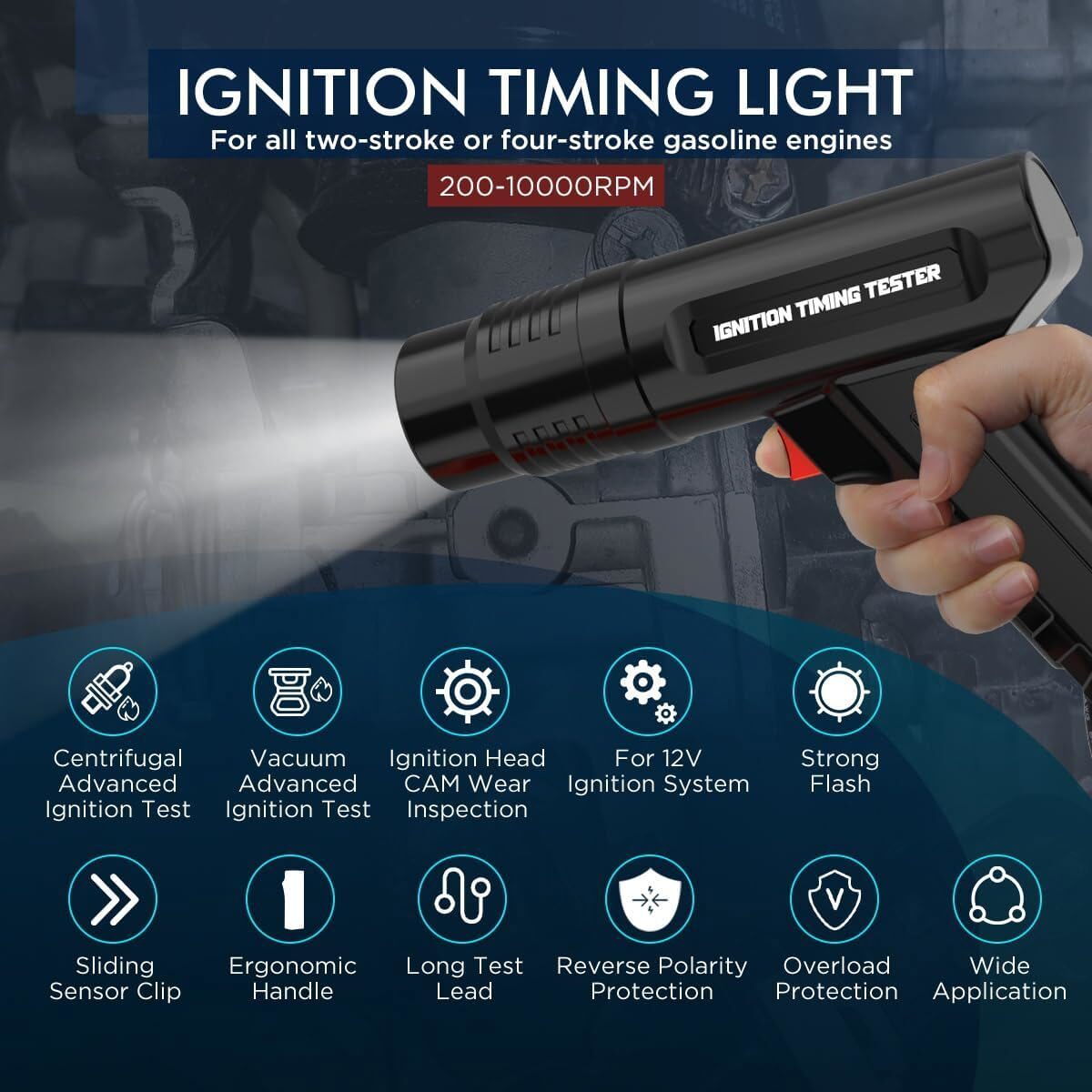 Ignition Timing Light Engine Ignition Timing Strobe lamp 12V for Car Motorcycle