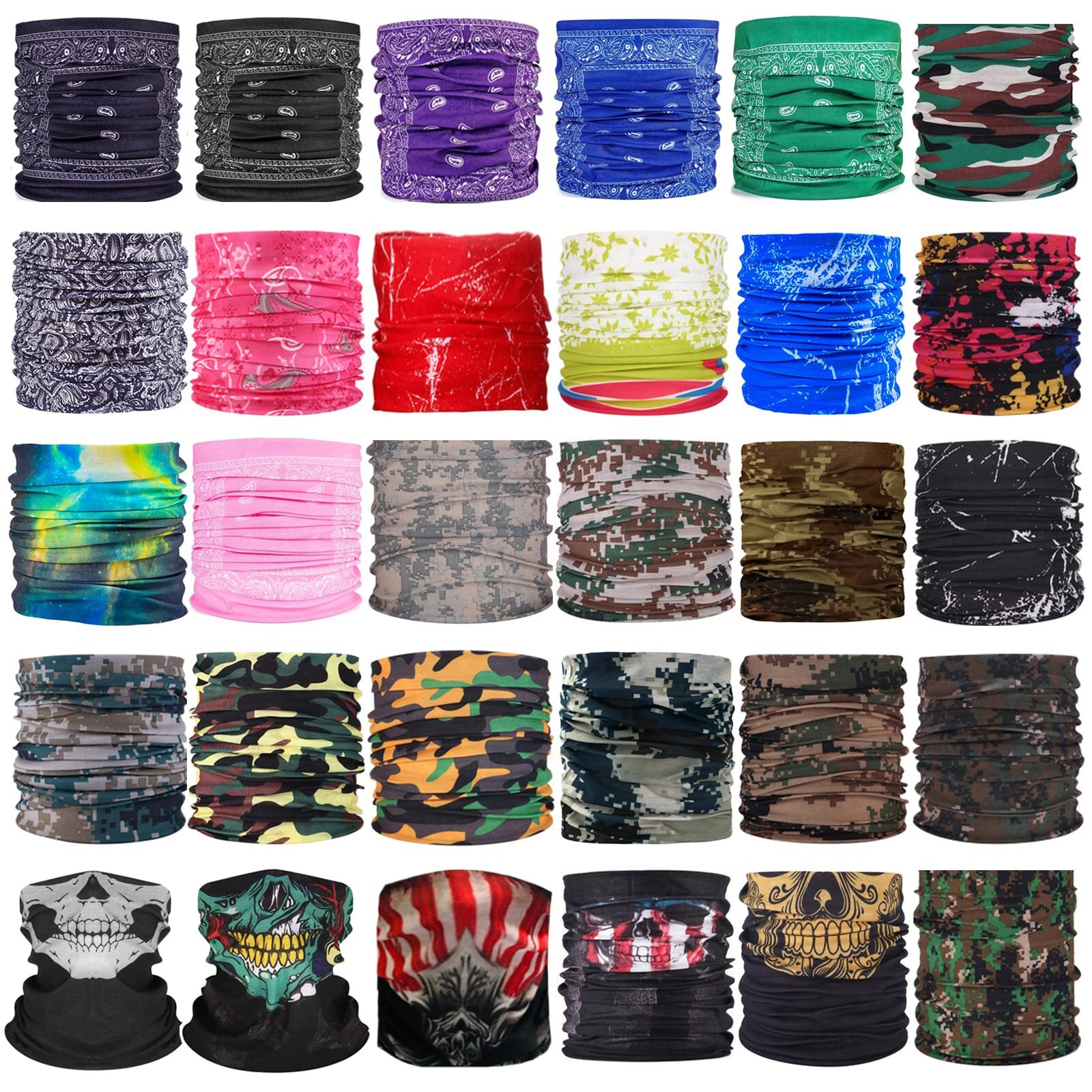 Neck Gaiters Scarf Head Wrap Headwear Balaclava Face Mask Sun Bandanas