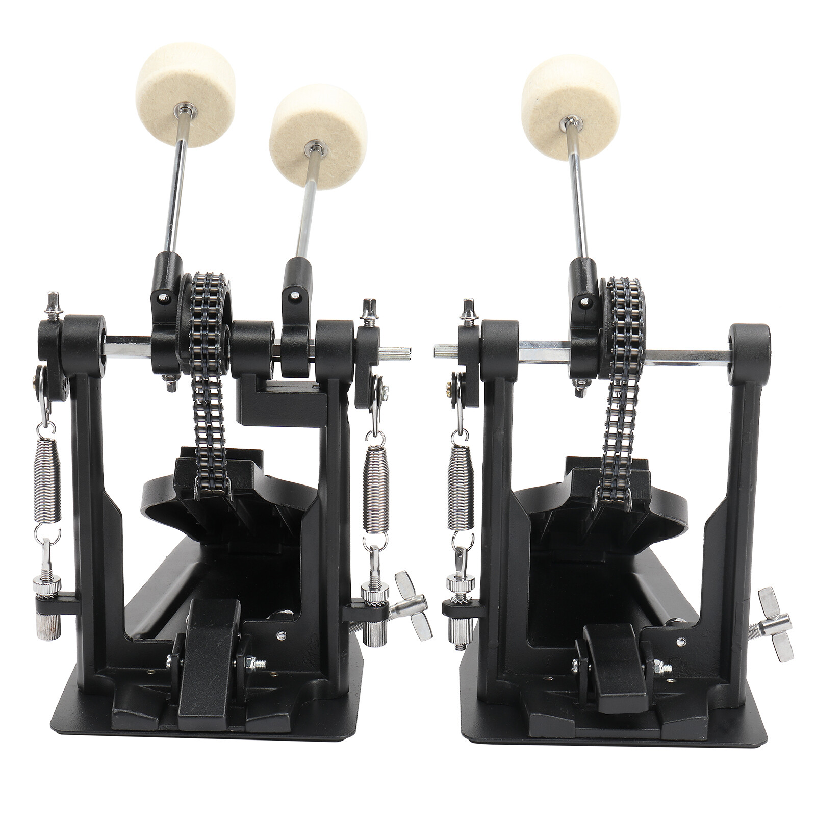 Double bass drum pedal adult drum black