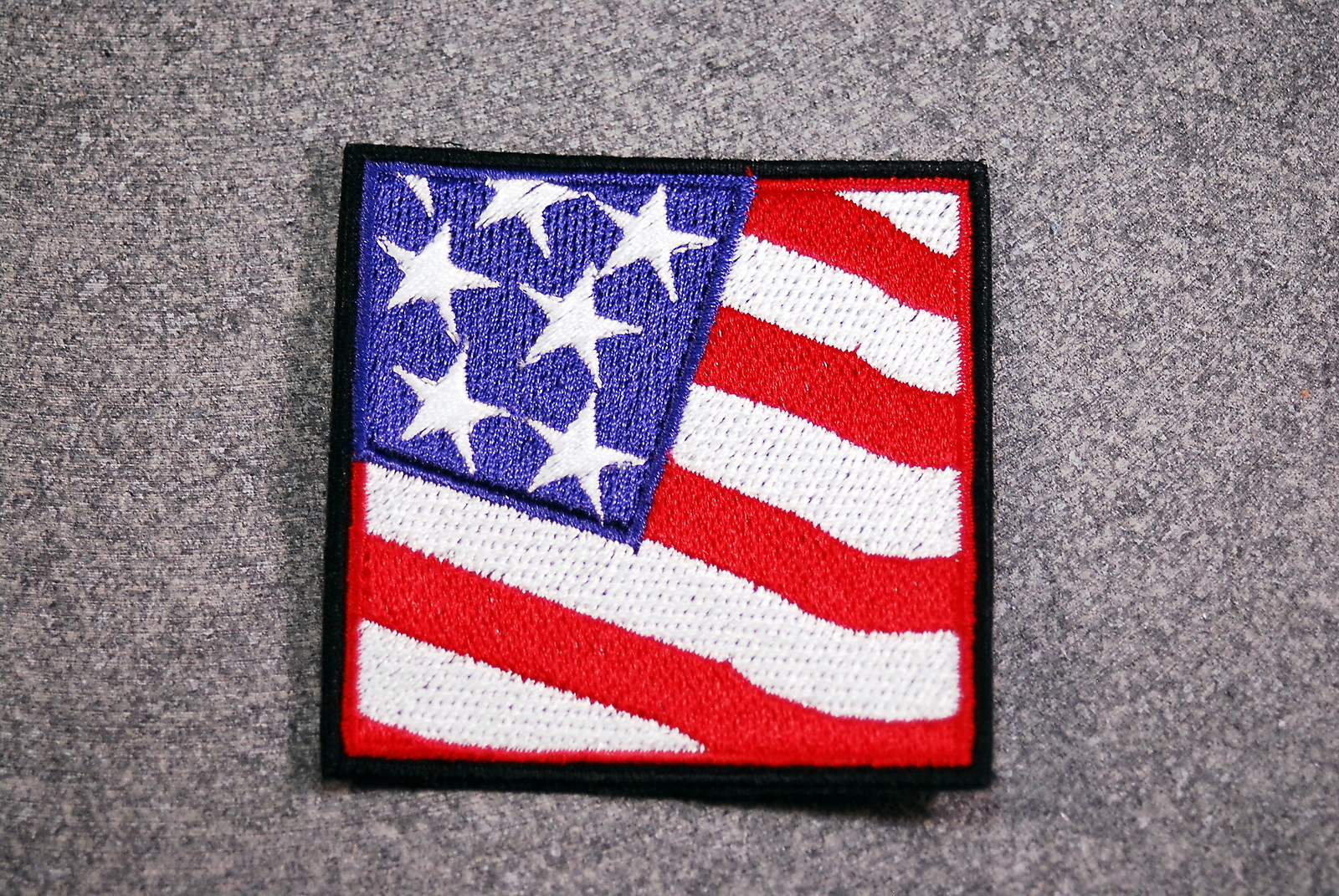 USA FLAG SQUARE Emdroidered Biker Vest Jacket Patch, motorcycle